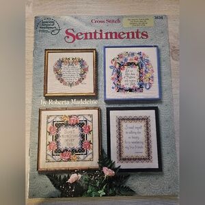 Cross My Heart Sentiments Counted Cross Stitch Leaflet